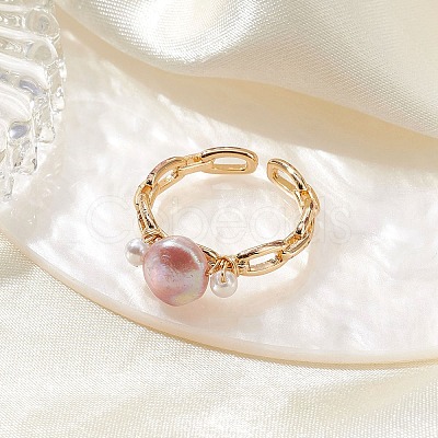 Brass Cuff Rings for Women RJEW-JR00809-1