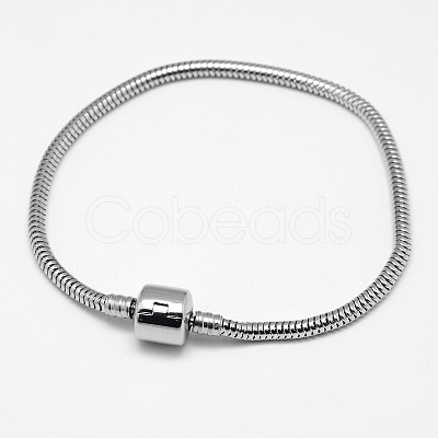 Tarnish Resistant 304 Stainless Steel European Style Bracelets for Jewelry Making PPJ-F002-03B-1