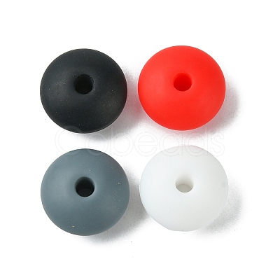 Rondelle Food Grade Eco-Friendly Silicone Focal Beads SIL-F003-07F-1