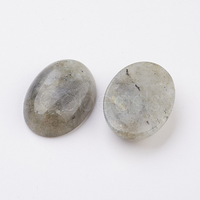 Natural Labradorite Flat Back Cabochons X-G-G741-13x18mm-18-1