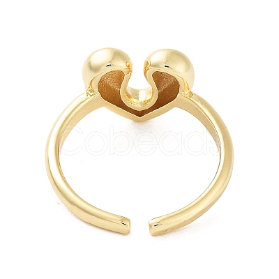 Rack Plating Brass Open Cuff Rings RJEW-M168-10G-1