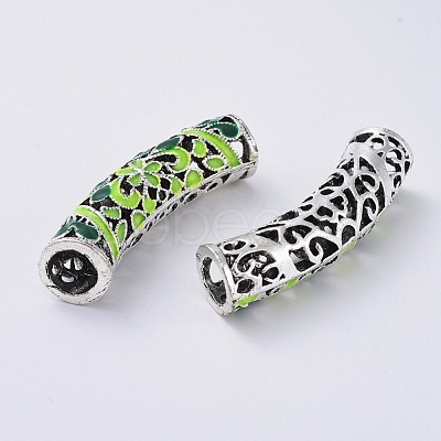 Alloy Enamel Tube Beads ENAM-I022-005AS-1