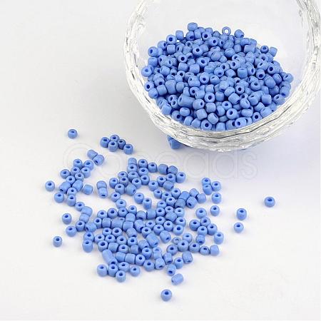 8/0 Opaque Colours Round Glass Seed Beads X-SEED-A010-3mm-43B-1