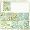 20Pcs Retro Scrapbook Paper, Collage Creative Journal Decoration Backgroud Sheets, Dark Sea Green, 130x90mm, 20pcs/set