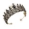 Rhinestone Hair Bands, Hair Accessories for Women Girls, Crown, Jet, 165mm