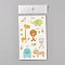 Removable Temporary Tattoos, Water Proof, Cartoon  Paper Stickers, Animal, Colorful, 120~121.5x75mm