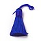 Polyester Tassel Big Pendants, Ice Silk Tassel, Blue, 50~57x12mm