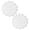 Polyester Cup Mats, Hollow Lace Flower Coaster, White, 350x1mm