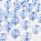 Transparent Acrylic Beads, Round, Cornflower Blue, 16x15mm, Hole: 2.8mm