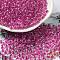 6/0 Transparent Colours Glass Seed Beads, Rondelle, Camellia, 4x3mm, Hole: 1.4mm, about 7500pcs/pound