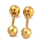 304 Stainless Steel Cartilage Earrings, Golden, Round, 3mm