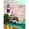 Lighthouse DIY Diamond Painting Kit, Including Resin Rhinestones Bag, Diamond Sticky Pen, Tray Plate and Glue Clay, Colorful, 400x300mm