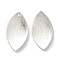 Brass Pendants, Long-Lasting Plated, Leaf, Real Platinum Plated, 23x11x1mm, Hole: 1.2mm