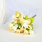 Plastic Eucalyptus Artificial Flower, for Wedding Party Home Room Decoration Marriage Accessories, Light Goldenrod Yellow, 240mm