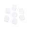 Acrylic Bead, Imitation Jade, Cube, White, 9x8x8mm, Hole: 2mm, 833pcs/500g