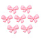 Opaque Spray Painted Acrylic Cabochons, Bowknot, Pink, 23x27x6mm