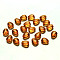 K9 Glass, Imitation Austrian Crystal Beads, Grade AAA, Faceted, teardrop, Orange Red, 12x9x3.5mm, Hole: 0.9~1mm