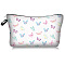 Butterfly Pattern Polyester Cosmetic Bag, Ladies' Large Capacity Travel Storage Bag, Colorful, 18~21x13.5cm