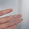 Alloy Earrings for Women, with 925 Sterling Silver Pin, Heart, 10mm