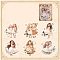 30 Sheets DIY Waterproof PET Picture Stickers, Girl, PeachPuff, 100x100mm