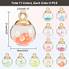   44Pcs 11 Styles Transparent Glass Globe Pendants FIND-PH0010-23-2
