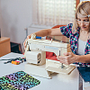 Leopard Print Rainbow Pattern Polycotton Fabric DIY-WH0028-18C-6