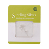 925 Sterling Silver Stud Earring Findings X-STER-T002-183S-3
