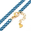 Spray Painted Brass Curb Chain Necklaces NJEW-JN03650-3