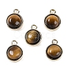 Natural Tiger Eye Pendants G-K372-03G-13-1