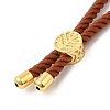 Twisted Nylon Cord Silder Bracelets DIY-B066-03G-01-3