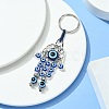 Alloy with Resin Evil Eye Charms Keychains KEYC-JKC00619-02-2