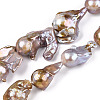 Natural Baroque Pearl Keshi Pearl Beads Strands PEAR-S019-04D-3