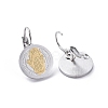 Religion Theme 304 Stainless Steel Leverback Earrings EJEW-I239-07GP-2