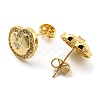 Cubic Zirconia Stud Earrings EJEW-G355-15G-2