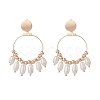 Natural Pearl Dangle Stud Earrings EJEW-TA00069-1