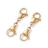 304 Stainless Steel Double Lobster Claw Clasps STAS-E163-57G-E-1