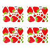 PVC Waterproof Strawberry Self Adhesive Stickers DIY-WH0502-31-1