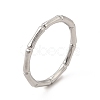 304 Stainless Steel Bamboo Finger Ring for Men Women RJEW-A013-01P-2