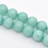 Dyed Faceted Round Natural Jade Beads Strands G-E302-095-8mm-1-5