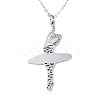 Non-Tarnish 201 Stainless Steel Pendant Necklaces NJEW-T009-JN111-1-45-1