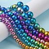 (Defective Closeout Sale) 3 Stands 3 Styles Electroplated Synthetic Non-magnetic Hematite Beads Strands G-XCP0001-08-3