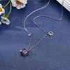 925 Sterling Silver Zircon Pendant Necklace 12 Constellation Pendant Necklace Jewelry Anniversary Birthday Gifts for Women Men JN1088K-4