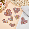 CRASPIRE 4 Styles Heart Hotfix Rhinestone Appliques PATC-CP0001-02A-4