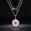 SHEGRACE Rhodium Plated 925 Sterling Silver Round Pendant Necklaces JN370A-3