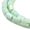 Frosted Imitation Jade Glass Beads Strands GLAA-P058-07A-10-3