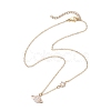 Planet Brass Cubic Zirconia Pendant Necklace NJEW-JN04936-4