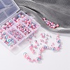 497Pcs 5 Style Rainbow ABS Plastic Imitation Pearl Beads OACR-YW0001-07A-8