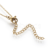 Brass Pendant Necklaces NJEW-I230-08-5