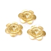 6-Petal Brass Bead Caps KK-I669-06G-1