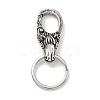 Tibetan Style 316 Surgical Stainless Steel Fittings with 304 Stainless Steel Key Ring FIND-Q101-09AS-02-1